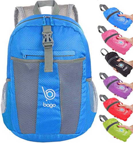 Rucksack, leicht, faltbar, platzsparend, für Damen, Herren, Kinder, blau (blau) - Xin-BacPk-8031-Blue von Bago