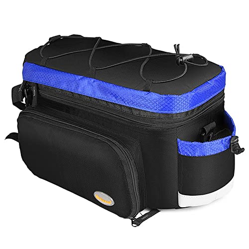 Bakemoro Wasserabweisende Fahrradgepäcktasche, Kapazität, langlebig, Kofferraumtasche, Gepäck, Fahrradtasche, Blau von Bakemoro