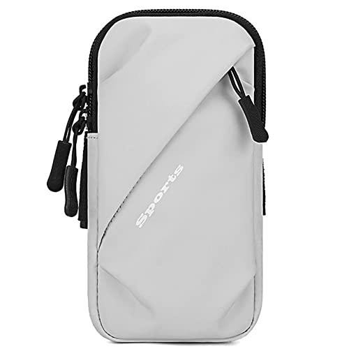 Bakemoro Wasserdichte Handy-Tasche für Fitnessstudio, Laufen, Fitness, für Outdoor-Sport, Handyhalterung, Armbandtasche, Grau von Bakemoro