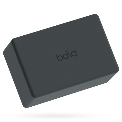 Bala Yoga-Block für Training, Baustein (Anthrazit) – Weicher, dichter Schaumstoff, Yoga-Zubehör für Dehnen und Übung – Yoga-Ausrüstung für Heimtraining – Yoga-Block Essentials für Damen und Herren von Bala