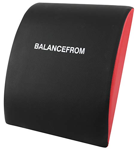 BalanceFrom Bauchmuskeltrainer, Bauchmuskeltrainer, Crunch-Roller, Unisex, Kernmatte., schwarz/rot von Signature Fitness