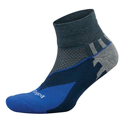 Balega Unisex Enduro V-tech Quarter Socken, Holzkohle/Kobalt, S EU von Balega