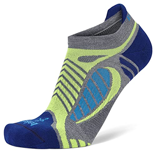 Balega Unisex-Erwachsene Ultralight No Show Socken, Grau Heather/Royal, Medium von Balega