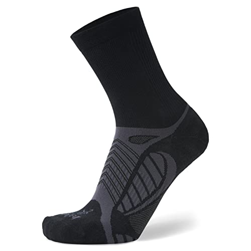 Balega Unisex Socken, 1 Stück, Schwarz, Größe M Ultraleichte Leichte Performance Crew Athletic Laufsocken für Damen und Herren (1 Paar), Medium von Balega