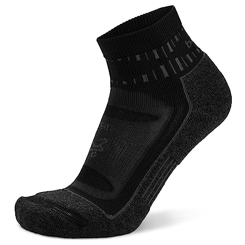 Balega Unisex Socks for Men and Women (1 Pair) Balega Blister Resistant Quarter, Schwarz, XL EU von Balega