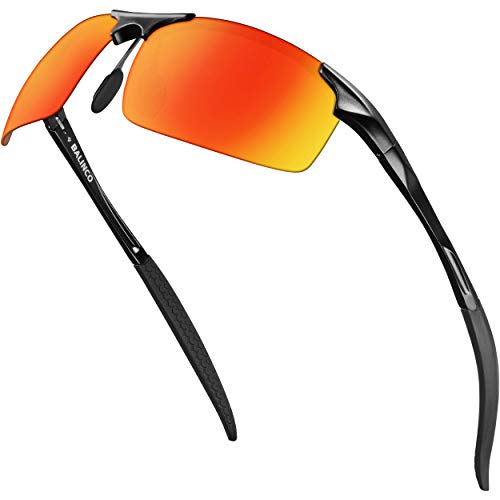 Balinco® Sport Sonnenbrille mit Aluminium-Rahmen, UV-Schutz & polarisierten TAC-Linsen - ideal für den Radsport geeignet - im praktischen Zubehör-Set inkl. Geschenkbox von Balinco