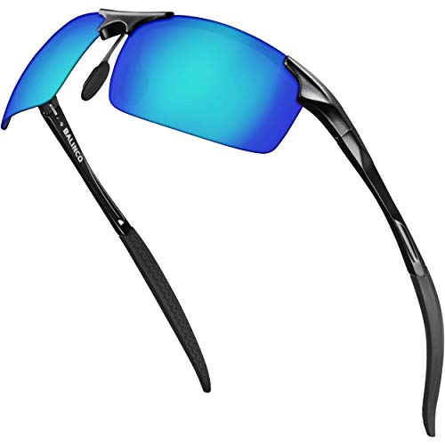 Balinco® Sport Sonnenbrille mit Aluminium-Rahmen, UV-Schutz & polarisierten TAC-Linsen - ideal für den Radsport geeignet - im praktischen Zubehör-Set inkl. Geschenkbox von Balinco