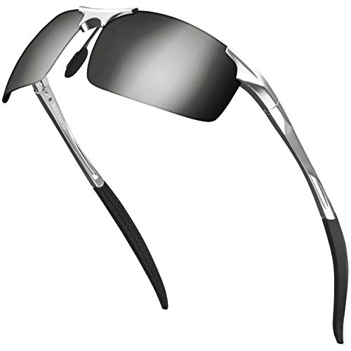 Balinco® Sport Sonnenbrille mit Aluminium-Rahmen, UV-Schutz & polarisierten TAC-Linsen - ideal für den Radsport geeignet - im praktischen Zubehör-Set inkl. Geschenkbox von Balinco