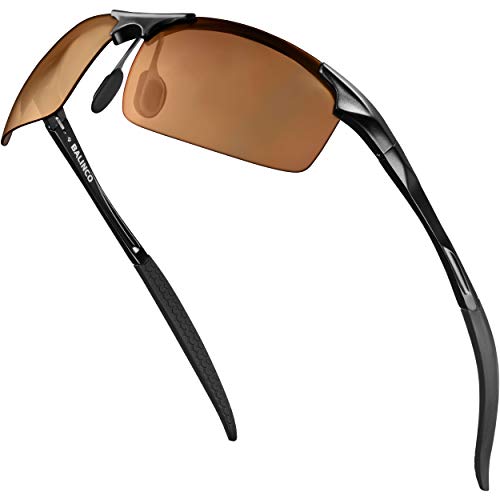 Balinco® Sport Sonnenbrille mit Aluminium-Rahmen, UV-Schutz & polarisierten TAC-Linsen - ideal für den Radsport geeignet - im praktischen Zubehör-Set inkl. Geschenkbox von Balinco