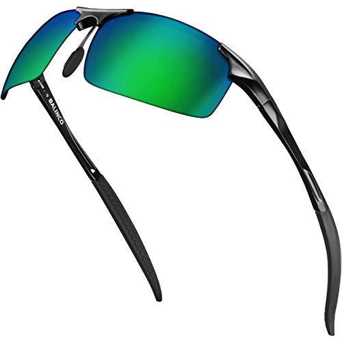 Balinco® Sport Sonnenbrille mit Aluminium-Rahmen, UV-Schutz & polarisierten TAC-Linsen - ideal für den Radsport geeignet - im praktischen Zubehör-Set inkl. Geschenkbox von Balinco