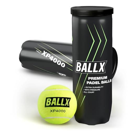 BallX Padel Tennisball mit Innendruck - 3er Dose Padelbälle - Mit Filz aus Qualitätswolle - Extra Langlebig - Allround Padel Ball für alle Beläge - XP4000 von BallX