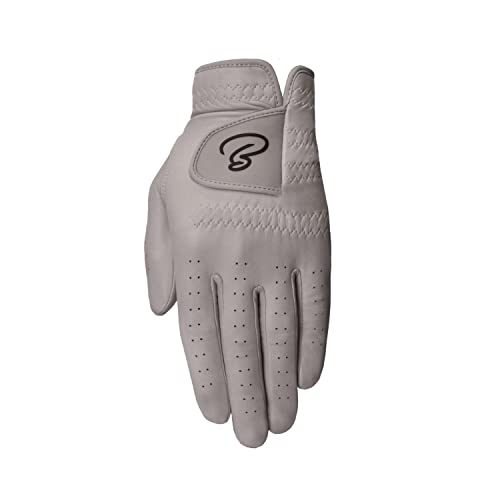 Baller Deep Comfort - Damen Golfhandschuh (Größe: S - XL) • Sitzt wie eine zweite Haut • Maximaler Grip für volle Kontrolle • Weiches Cabretta Leder • Plastikfrei verpackt (Lichtgrau, ML, Links) von Baller Golf