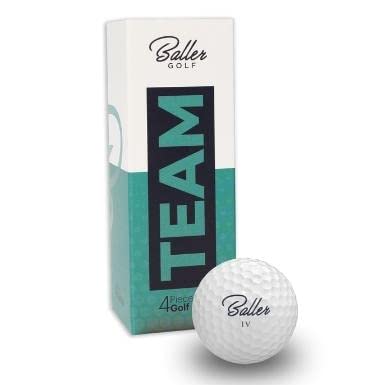 Baller Team - Golfball (12er Pack) für HCP < 16 • Weiches Gefühl für präzise Schläge aufs Grün • Urethan Hülle • 4 Schichten • 332 Dimples • Extra Lange Puttlinie von Baller Golf