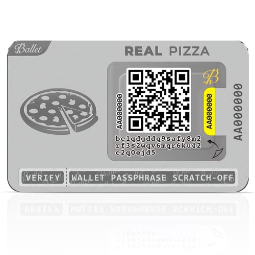 Ballet 2-Pack REAL Pizza - Die einfachste Crypto Cold Storage - Diskrete Hardware-Wallet für Kryptowährungen wie Bitcoin, Ethereum, XRP, Litecoin und mehr als 200 weitere Kryptowährungen von Ballet
