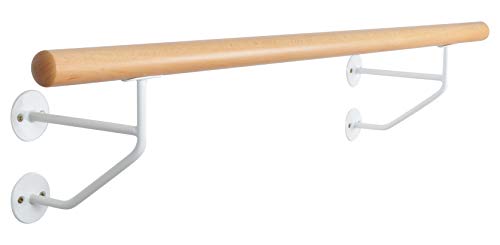 Holz-Ballettstange stabile Wandhalter 1-3 m lang (1.8) von Ballettstangen Manufaktur