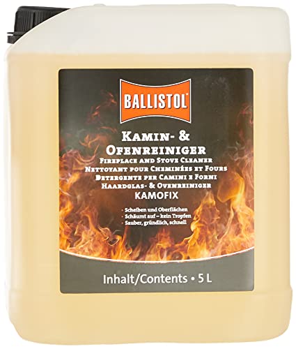 BALLISTOL 25405 Kaminreiniger / Ofenreiniger 5L Kanister – Schaum-Reinigung für Kaminscheiben, Ofenfenster, Backofen von BALLISTOL