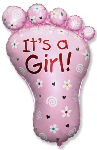 Ballonim® Babyfuss pink ca. 80 cm Luftballons it's a girl deko xxl Geburt von Ballonim