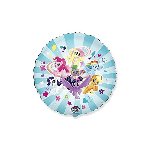 Ballonim® My Little Pony Rund Blau Luftballons 45 cm Folienballon Geburtstag xxl Ballon von Ballonim