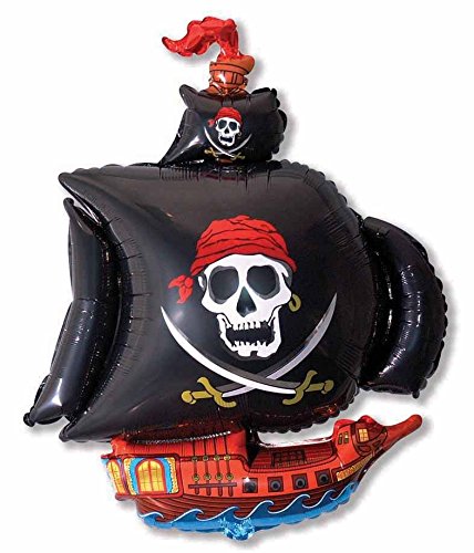 Ballonim® Piratenschiff schwarz ca. 80cm Luftballons Folienballon Party DekorationGeburtstag von Ballonim