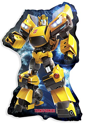 Ballonim Luftballon Bumblebee Transformers - XXL Riesenballon ca. 75 cm - Dekoration zum Geburtstag - Folienballon Happy Birthday Deko von Ballonim