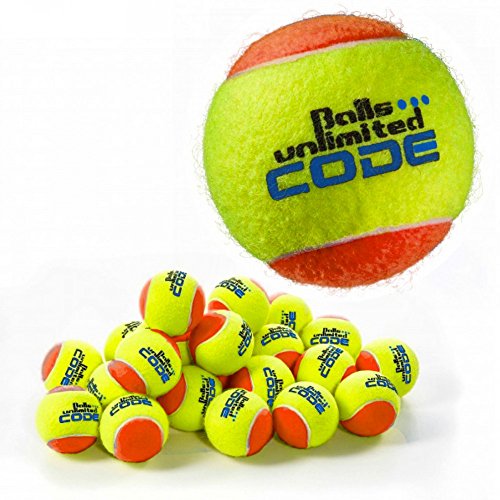 Balls ... unlimited Code Blue Tennisball, Drucklose Trainingsbälle - 60er Beutel - gelb/orange von Balls ... unlimited
