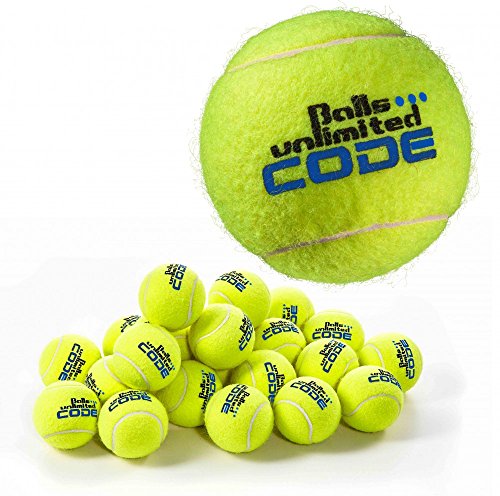 Balls ... unlimited Code Blue Tennisball, Drucklose Trainingsbälle - 60er Beutel von Balls ... unlimited