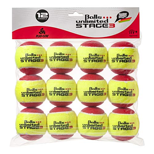 Balls ... unlimited Stage 3 (rot) Kinderbälle, Trainingsbälle 75% Druckreduziert, Methodikbälle - 12er Pack von Balls ... unlimited