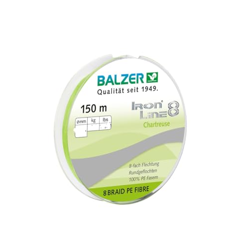 Balzer Iron Line 8 150 m Spule Chartreuse 0,16 mm/11,6 kg von Balzer