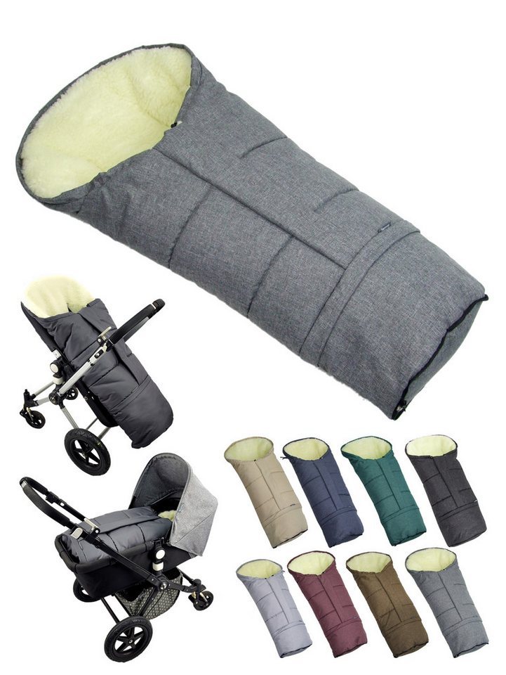 BambiniWelt by Rafael K. Fußsack Winterfußsack Fußsack für Kinderwagen Buggy mumienform Wolle MELIERT, universal für Kinderwagen, Buggy, Jogger, Schlitten von BambiniWelt by Rafael K.