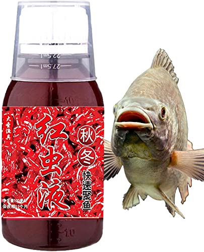 Bamideo Red Worm Liquid Bait, Fish Scent Bait Fish Additive, Red Worm Concentrate Liquid, Concentrated Fishing Lures Baits,High Concentration Attractive Smell Fishing Bait (1pcs) von Bamideo