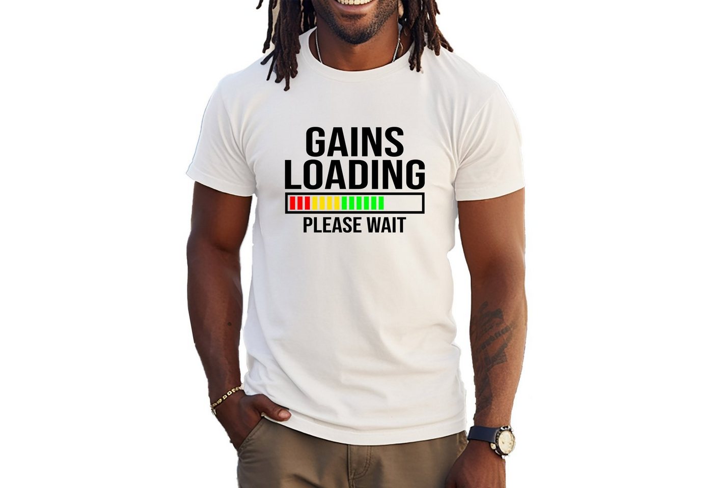 Banco T-Shirt Herren Sommer Workout Fitness Premium T-Shirt mit Druck 100% Baumwolle von Banco