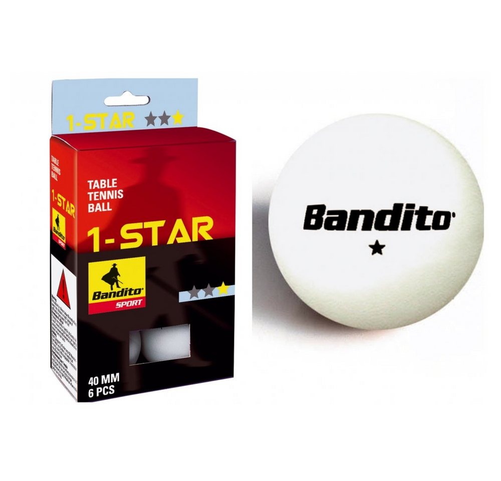 Bandito Tischtennisball TT-Bälle, 6 Stück * Star (Set, 6er-Pack) von Bandito