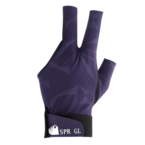 Baoblaze 3-Finger-Billardhandschuh, elastischer Handschuh, atmungsaktiv, rutschfest, für Erwachsene, Linke Hand, Snooker-Handschuh, Pool-Queue-Handschuh für, Blau von Baoblaze