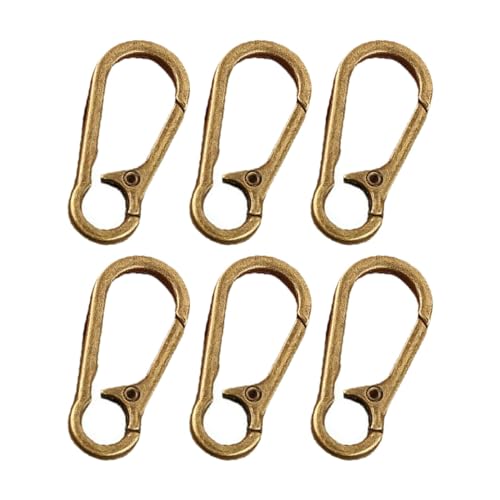 Baoblaze 6 Stück Karabinerhaken für Schlüsselanhänger, 4,6 cm, Used-Look-Metall-Schlüsselclips für Gürtelschlaufe, Federschnallenhaken für Hundeleine und von Baoblaze