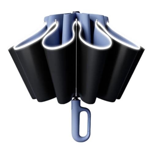 Baoblaze Automatischer Taschenschirm, Leichter Regenschirm für Outdoor-Aktivitäten, Blau von Baoblaze