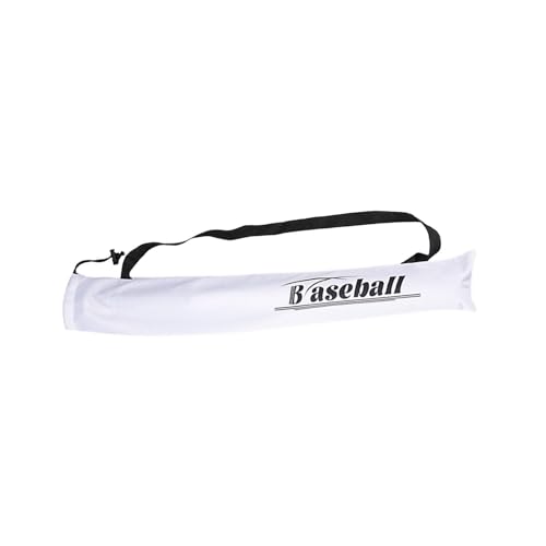 Baoblaze Baseballschläger-Hülle, Softball-Schlägertasche, praktische, waschbare, leichte, Faltbare Trainingsschutztasche, Ausrüstungstasche für, Weiss, 88cm von Baoblaze