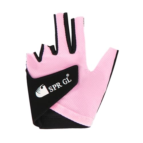 Baoblaze Billard-Pool-Handschuhe für den linken Finger, Snooker-Queue-Sporthandschuh für Männer und Frauen, ROSA von Baoblaze