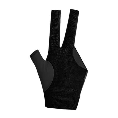 Baoblaze Billardhandschuh mit DREI Fingern, Pool-Queue-Handschuh, professioneller elastischer Handschuh, Snooker-Handschuh für Spiele, Erwachsene, Training, Schwarz von Baoblaze