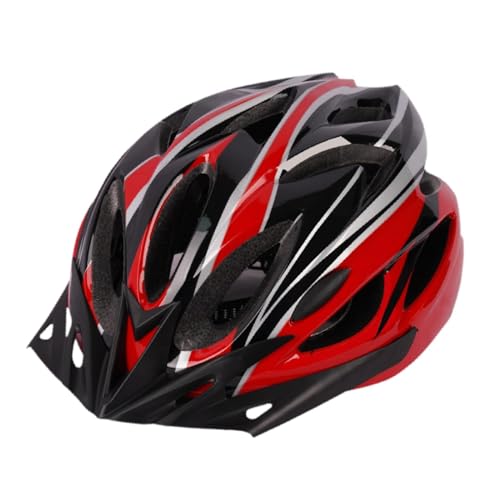 Baoblaze Fahrradhelm Sporthelme Kopfschutz für Erwachsene Fahrradhelm Fahrradhelm zum Reiten Outdoor Inlineskating Klettern, rot schwarz von Baoblaze