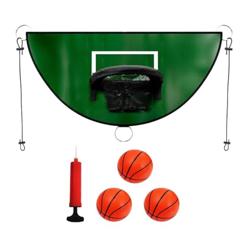 Baoblaze Mini Basketballkorb für Trampolin mit Gehäuse Basketballständer Outdoor Basketballtor Wasserdichtes Trampolinzubehör, Grün von Baoblaze