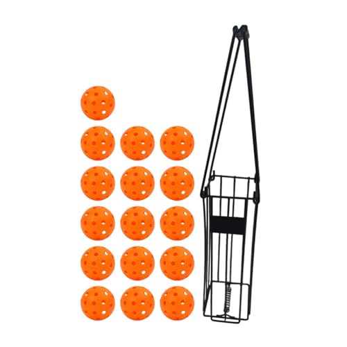 Baoblaze Pickleball Retriever Korb Tennis Ball Pick up Pickleball Ball Retriever Metall Pickleball Sammler für Gym Zubehör, Orange von Baoblaze