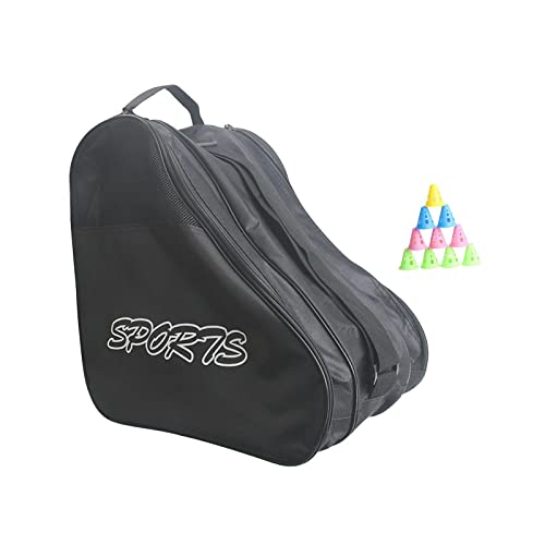 Baoblaze Rollschuhtasche Schlittschuhschuhtasche mit verstellbarem Schultergurt Schlittschuhtasche, Schwarz von Baoblaze