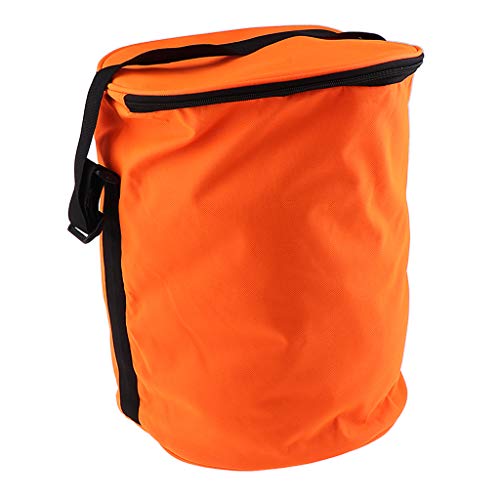 Baoblaze Runde Eimer Tasche Sportkorb Sport Tennisbälle Speicher Handtasche, Orange, 28 cm von Baoblaze