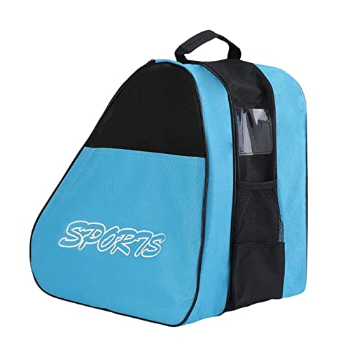 Baoblaze Schlittschuhtasche mit verstellbarem Schultergurt, atmungsaktive Aufbewahrungstasche für Schlittschuhe, für Schlittschuhe, Quad-Skates, Inline-Skates, Blau von Baoblaze