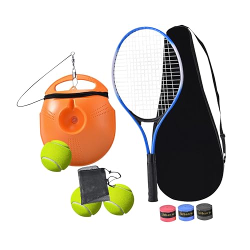 Baoblaze Solo-Tennistrainer, Recovery Back Ball, Solo-Tennis-Trainingshilfe, Garten-Einzel-Tennis-Trainingsgerät für Kinder, Erwachsene, Frauen und Männer, Blau von Baoblaze