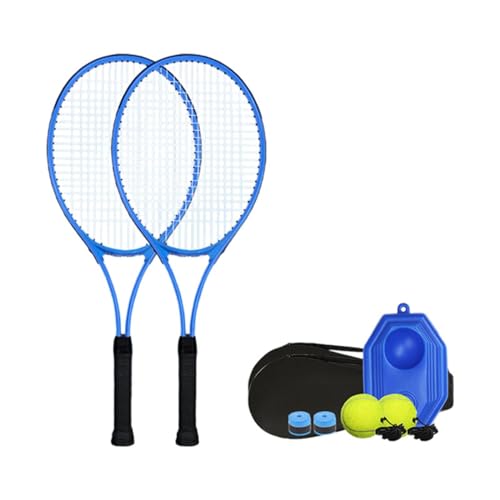 Baoblaze Solo-Tennistrainer, Tennis-Rebounder-Set zum Selbstüben, Tennis-Trainingsgerät für den Garten, Solo-Tennis-Trainingshilfe für Kinder und Erwachsene, Blau von Baoblaze