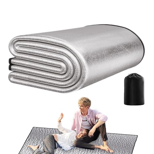 Alu Isomatte Schaummatten - Ultraleicht Bodenmatte Faltbare Zeltmatte Schlafmatte Wärmeisolierend Camping Matte, Camping Strandmatte/Outdoor Aktivität Yoga Zelt Schaummatten, 4 Größen optional von Baoqifong