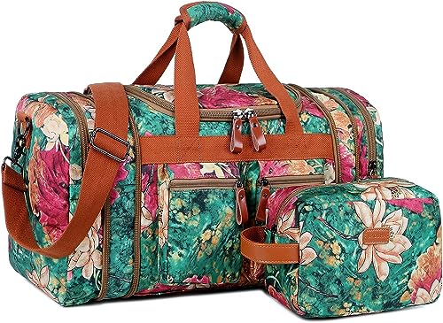 BAOSHA Mehrfarbig Frauen Reisetaschen Reise Duffel Weekender Bag Sporttasche für Damen Carry on Schlafsack mit Kulturbeutel HB-21 (BS) von Baosha