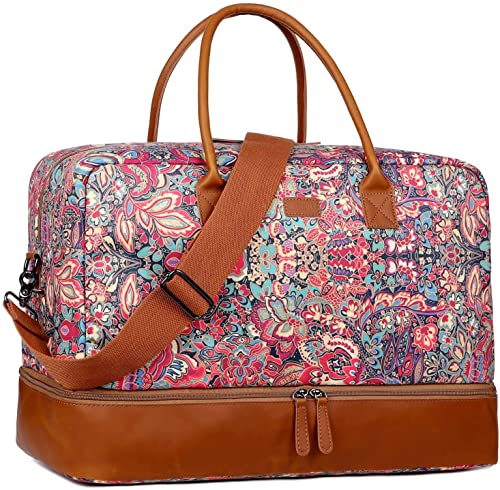 Travel Duffel Weekender Reisetasche Handgepäck Wochenendtasche mit Schuhfach für Damen HB-10 (HS) von Baosha