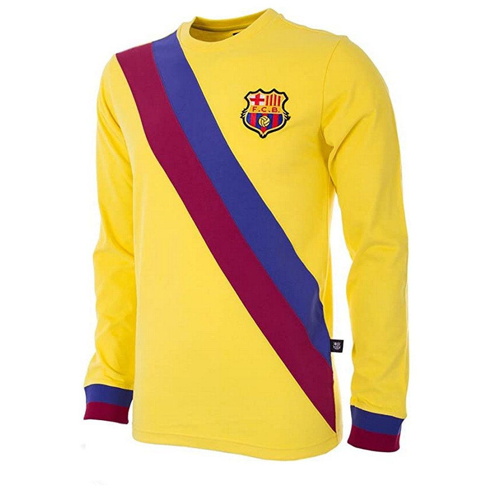 BarÇa Fc Barcelona 1974-75 Retro Away Long Sleeve T-shirt Gelb 2XL von BarÇa